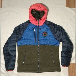 POLO RALPH LAUREN Sportsman Hooded Camo Lined Hybrid Puffer Jacket - Men's MED